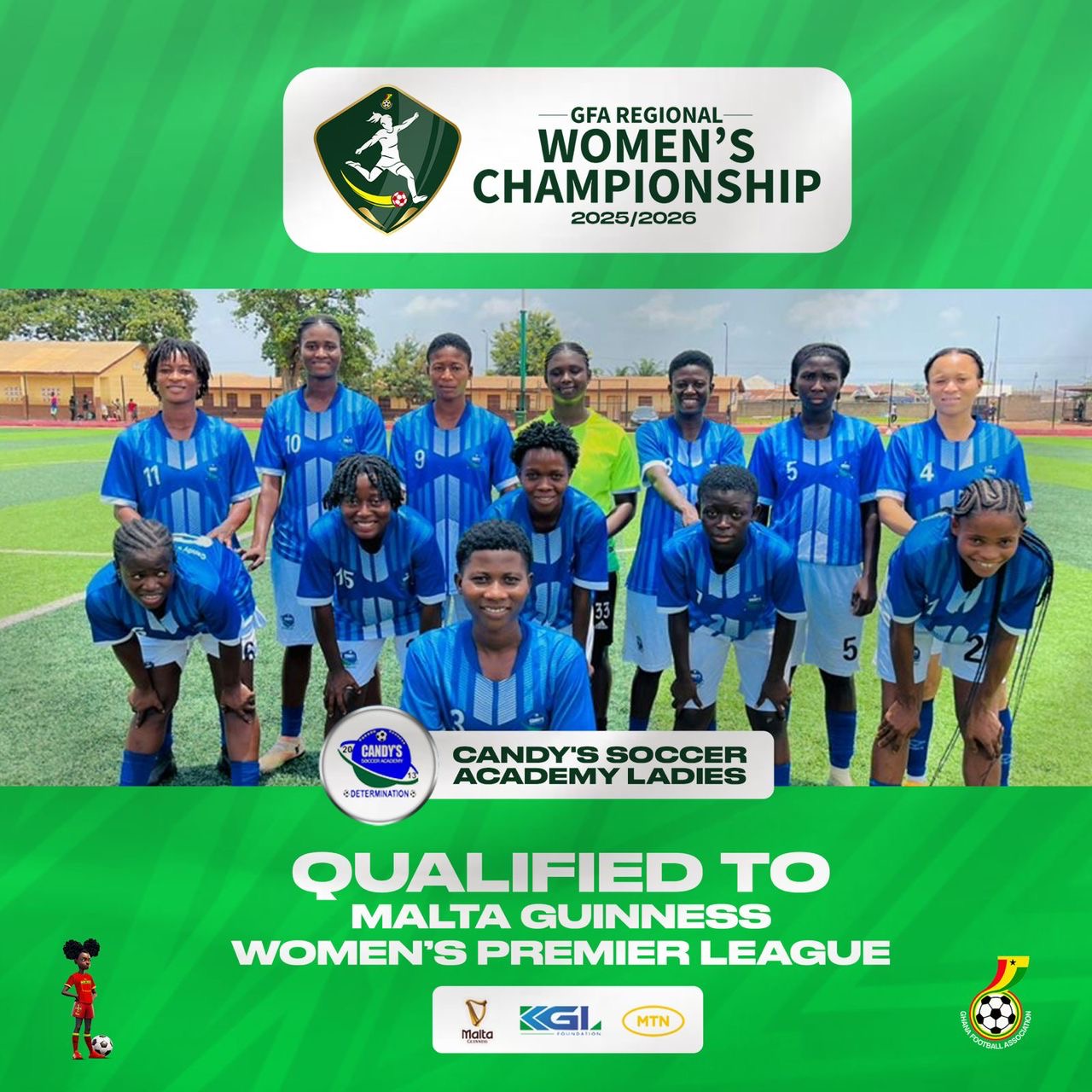 Group B Runners-Up: Candy’s Ladies March into Women’s Premier League