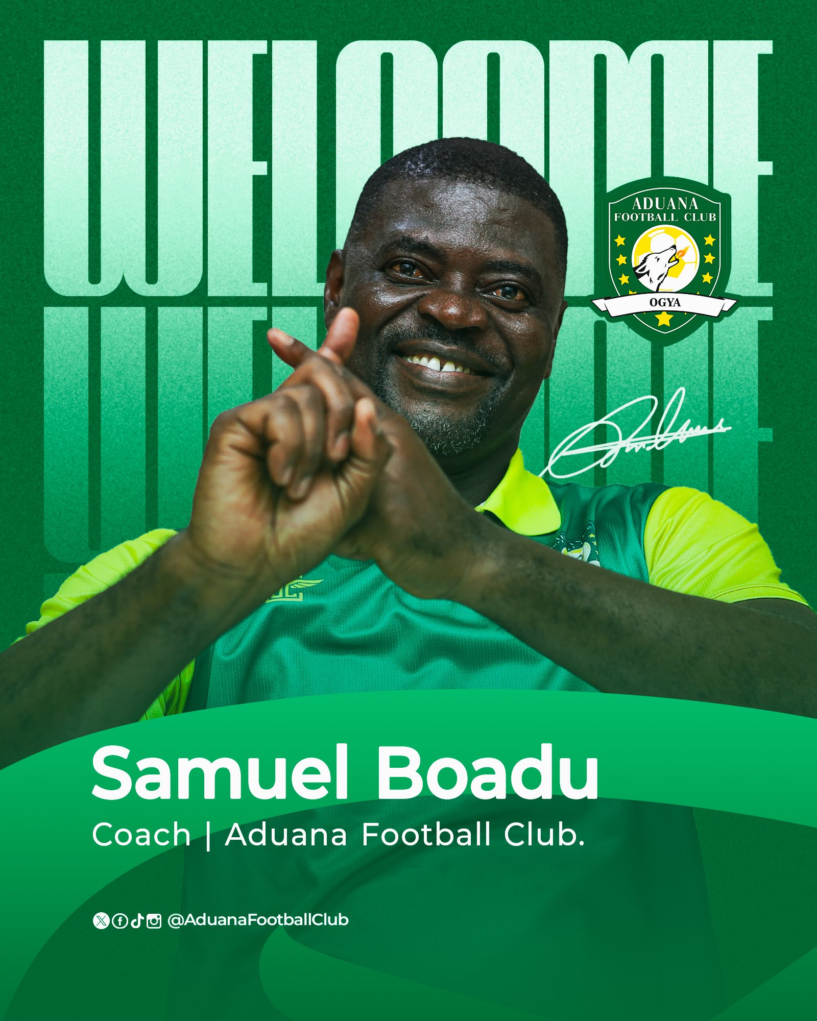 Aduana FC Appoint Samuel Boadu as New Head Coach on Three-Year Deal