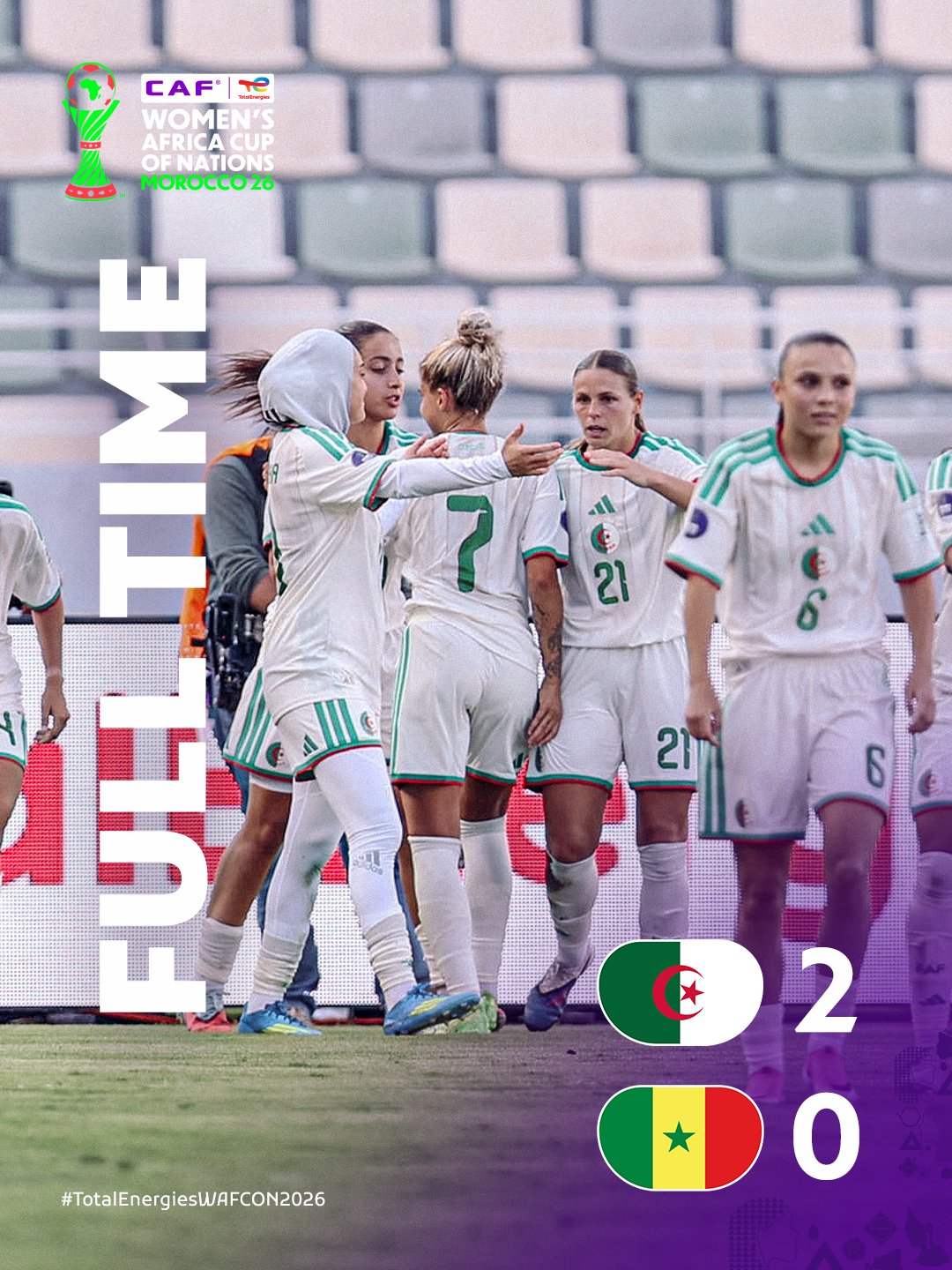 WAFCON 2026: Algeria Open Campaign with Convincing Victory Over Senegal