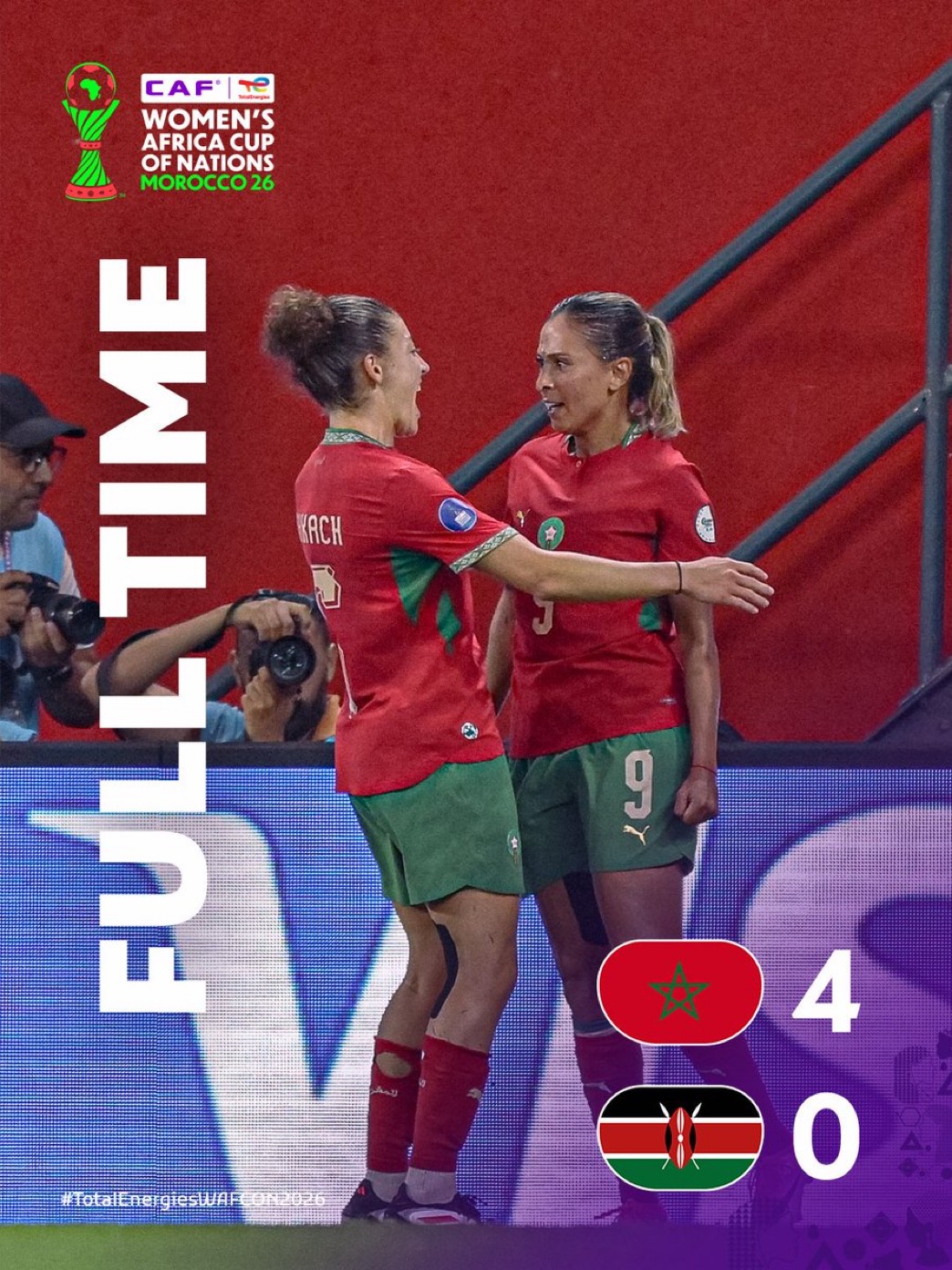 WAFCON 2026: Ruthless Morocco Blow Kenya Away in Opener