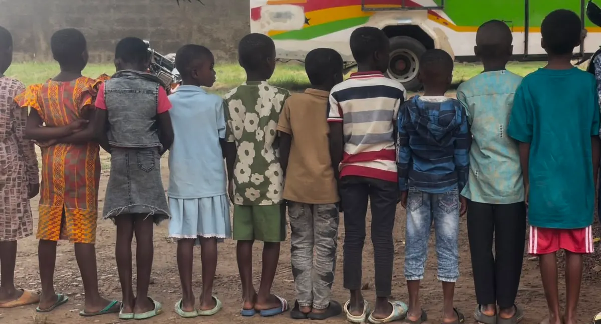 45 Children Suspected of Being Trafficked Intercepted by NIB and National Security in Volta Region